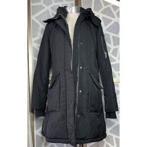 BCBGMaxazria Bcbg Mazazria PARKA Puffer JACKET COAT SZ M BLACK FILLING DOWN